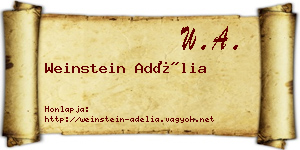 Weinstein Adélia névjegykártya